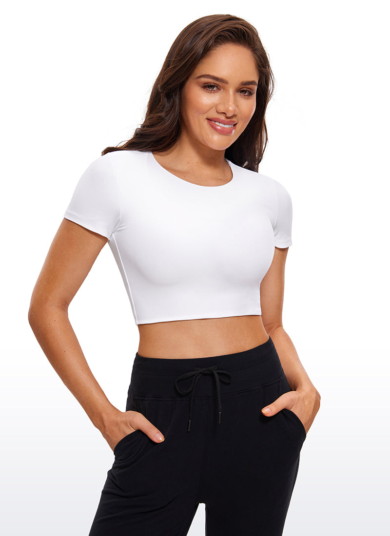 Butterluxe Double Lined Cropped Short Sleeves