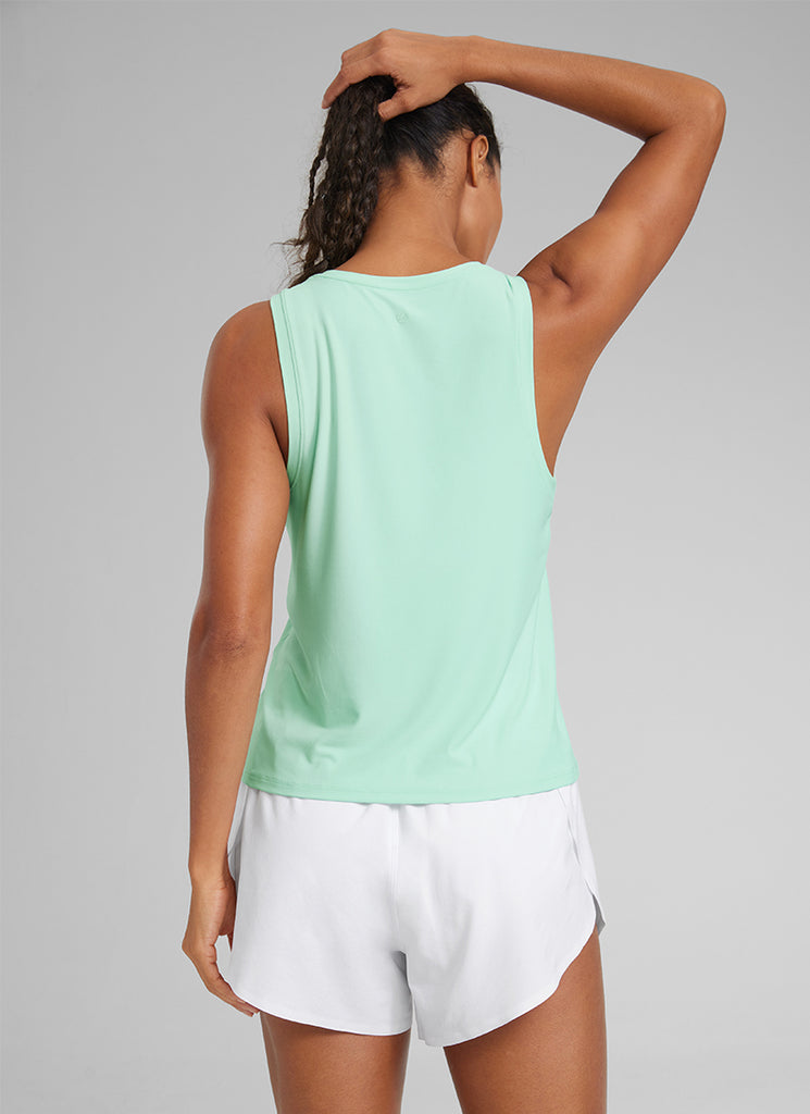 CRZ YOGA Women's Lightweight Workout Loose Fit Athletic Tank Crew Neck Mint Moment