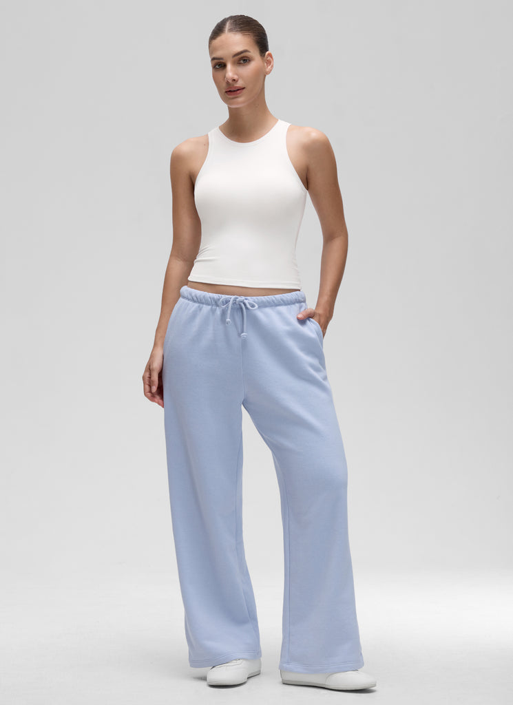 CRZ YOGA Women High Neck Casual Double Lined Sleeveless Tanks White