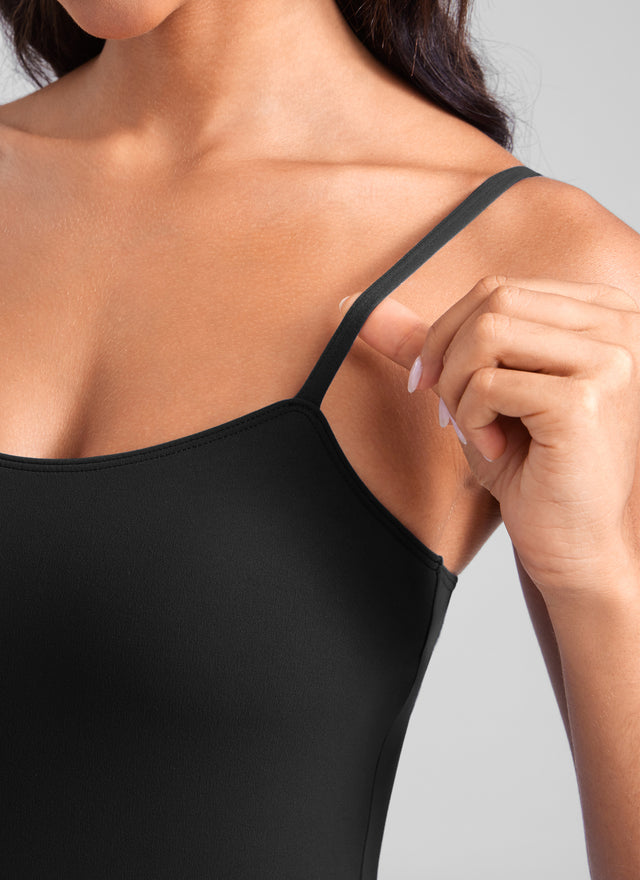 CRZ YOGA Butterluxe Spaghetti Strap Athletic Casual Tennis Dresses Black