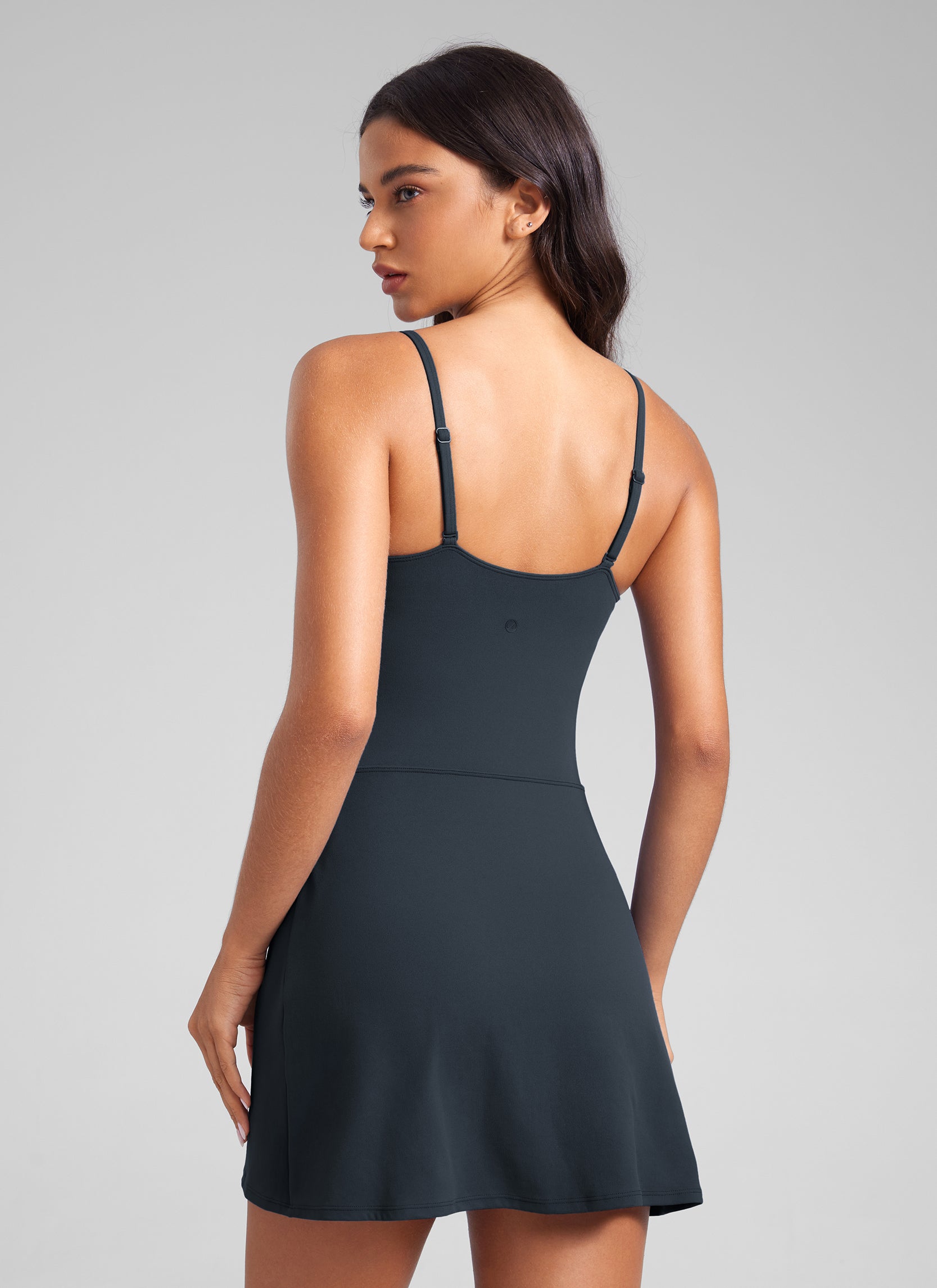 CRZ YOGA Butterluxe Spaghetti Strap Athletic Casual Tennis Dresses True Navy @model_info:Winma