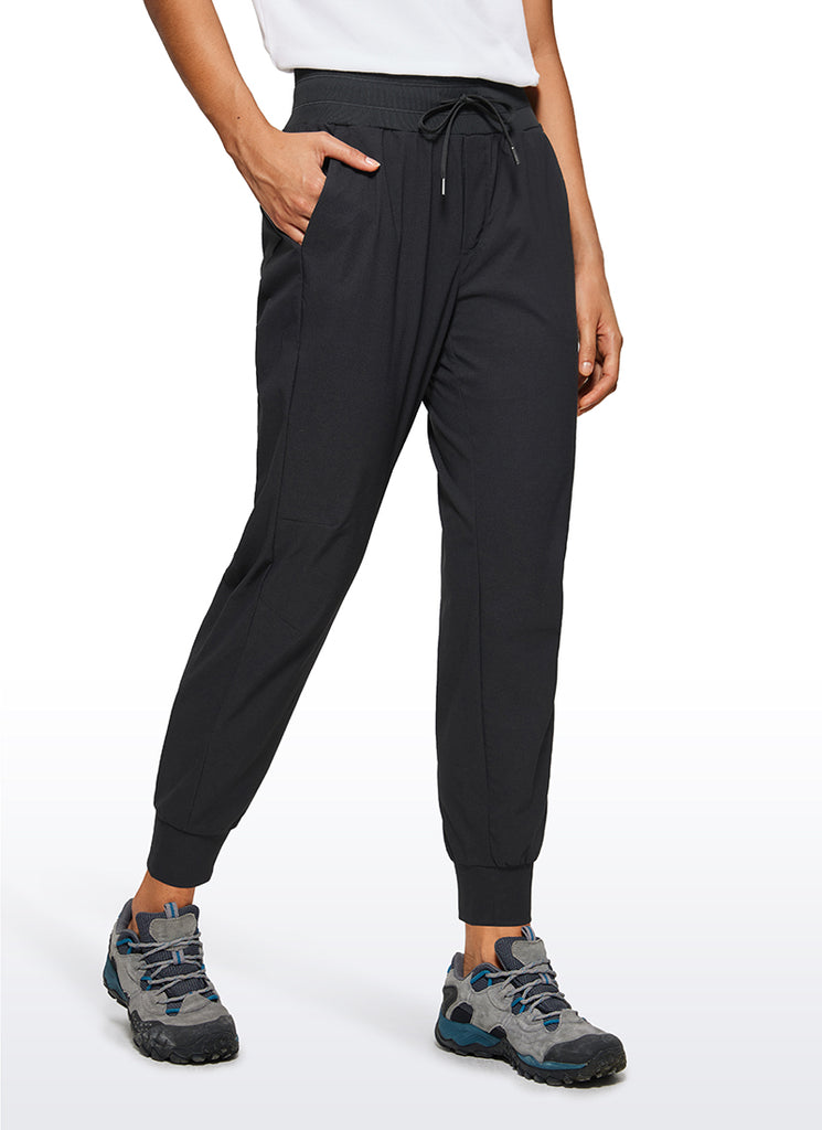 CRZ YOGA Women's Hiking Casual Relaxed Fit Ripstop Jogger Pockets 28'' Black