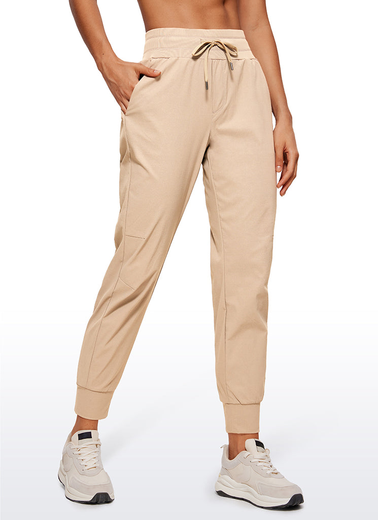 CRZ YOGA Women's Hiking Casual Relaxed Fit Ripstop Jogger Pockets 28'' The Cognac Brown