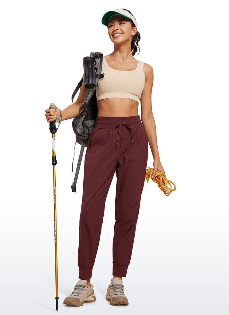 CRZ YOGA Women's Hiking Casual Relaxed Fit Ripstop Jogger Pockets 28'' Ink Gray