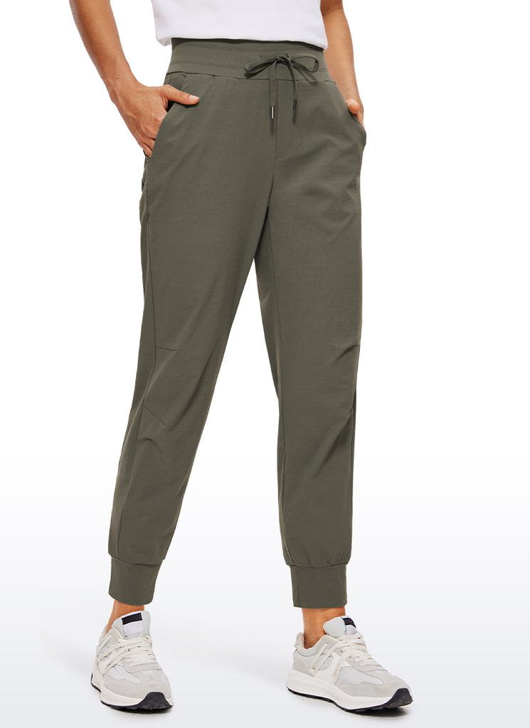 CRZ YOGA Women's Hiking Casual Relaxed Fit Ripstop Jogger Pockets 28'' Grey Sage