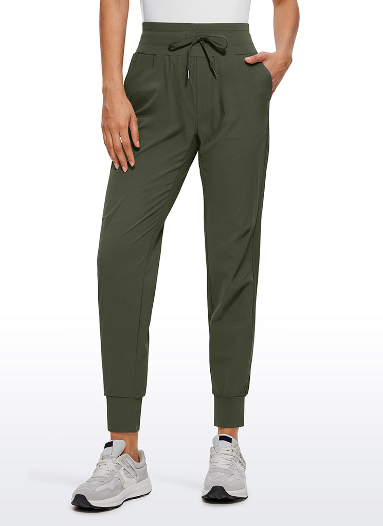 CRZ YOGA Women's Hiking Casual Relaxed Fit Ripstop Jogger Pockets 28'' Red Merlot