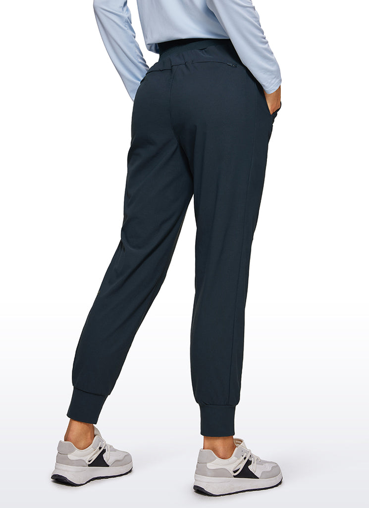 CRZ YOGA Women's Hiking Casual Relaxed Fit Ripstop Jogger Pockets 28'' Mountain Green