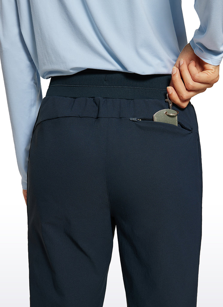 CRZ YOGA Women's Hiking Casual Relaxed Fit Ripstop Jogger Pockets 28'' True Navy