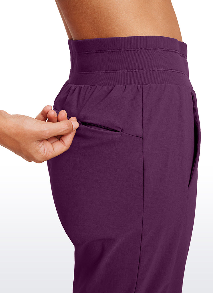 CRZ YOGA Women's Hiking Casual Relaxed Fit Ripstop Jogger Pockets 28'' Light Army Green