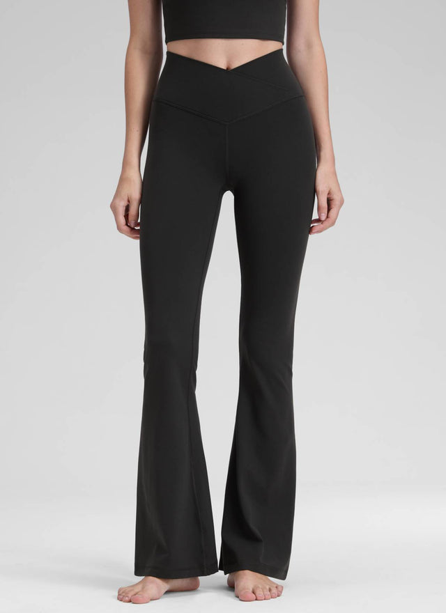CRZ YOGA Women Butterluxe V Crossover High Waist Flare Leggings 31