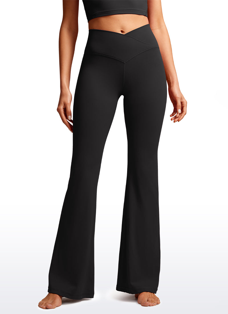 CRZ YOGA Women Butterluxe V Crossover High Waist Flare Leggings 31