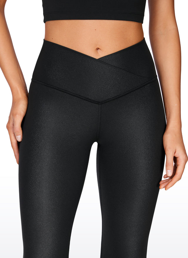 CRZ YOGA Women Butterluxe V Crossover High Waist Flare Leggings 31