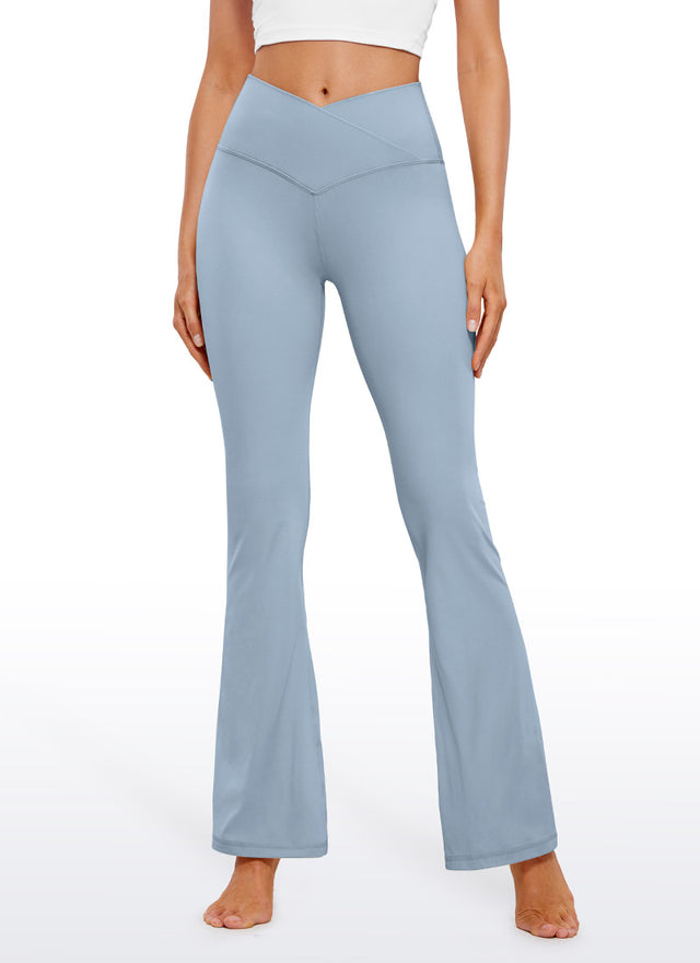CRZ YOGA Women Butterluxe V Crossover High Waist Flare Leggings 31