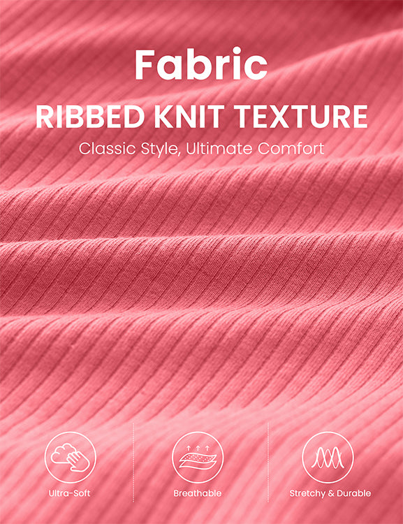 CRZ YOGA Women's Ribbed High Waisted Sweat Shorts 3'' Raspberry Sorbet