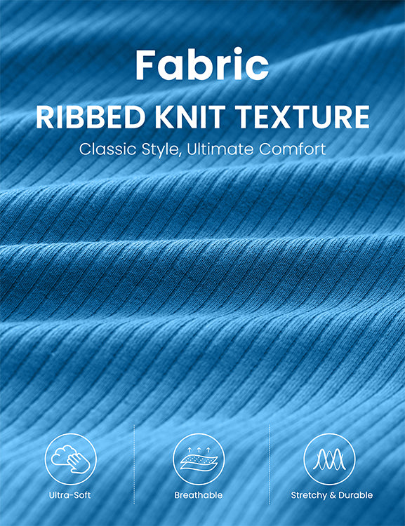 CRZ YOGA Women's Ribbed High Waisted Sweat Shorts 3'' Super-sonic Blue