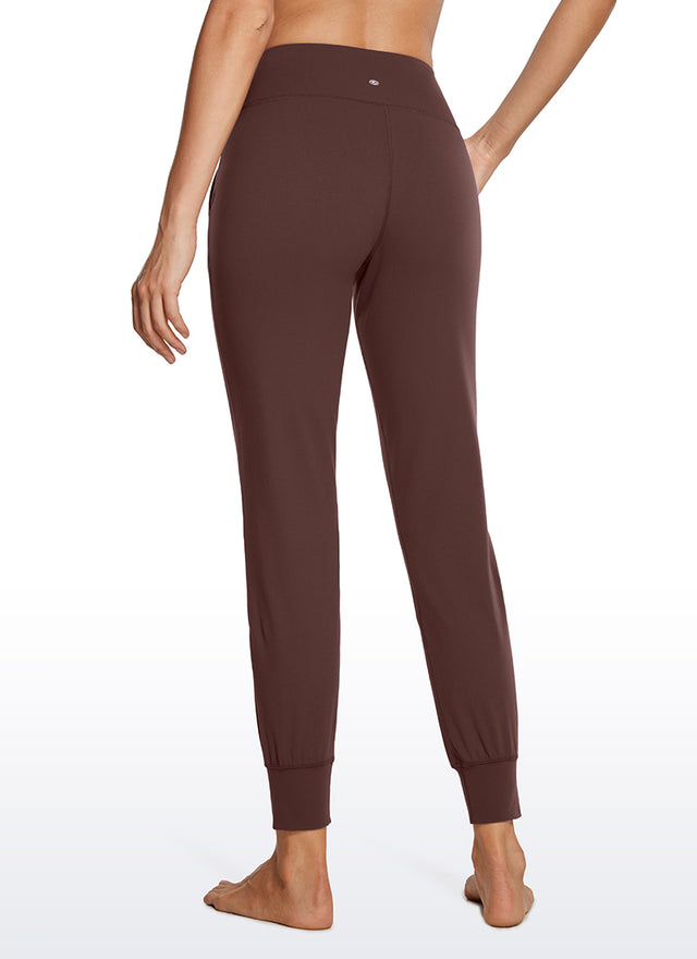 CRZ YOGA Women's Butterluxe High Rise Joggers Pants with Pockets 27'' Taupe