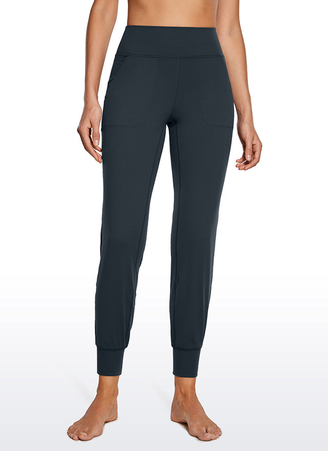 CRZ YOGA Women's Butterluxe High Rise Joggers Pants with Pockets 27'' True Navy