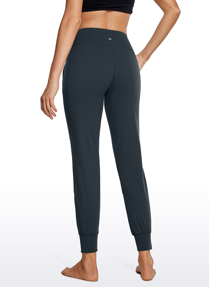 CRZ YOGA Women's Butterluxe High Rise Joggers Pants with Pockets 27'' True Navy