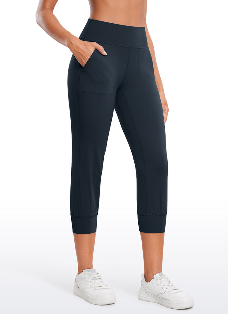CRZ YOGA Women's Butterluxe High Rise Joggers Pants with Pockets 23'' True Navy
