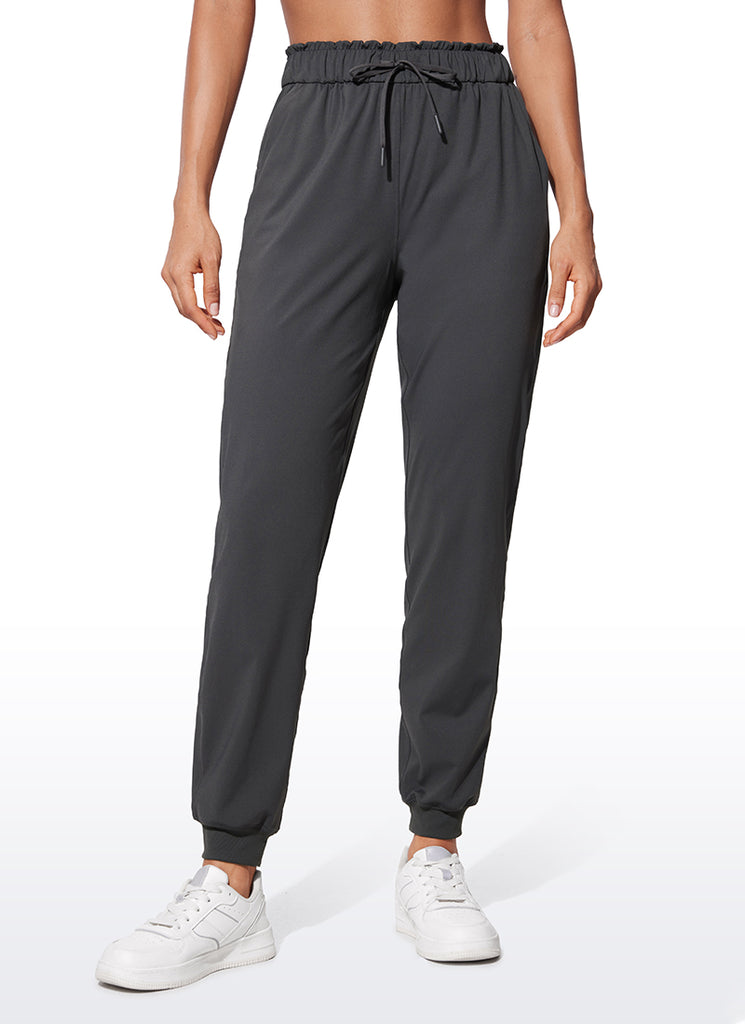 CRZ YOGA Women 4-Way Stretch High Waisted Pockets Joggers Casual 28" Platinum Grey