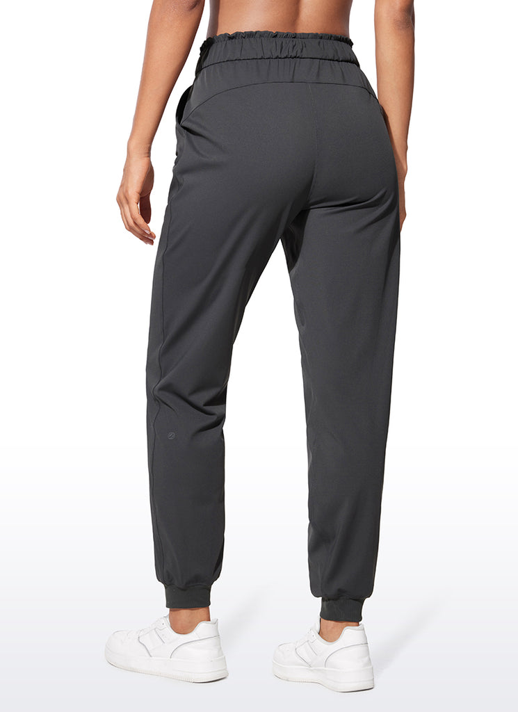 CRZ YOGA Women 4-Way Stretch High Waisted Pockets Joggers Casual 28" Platinum Grey