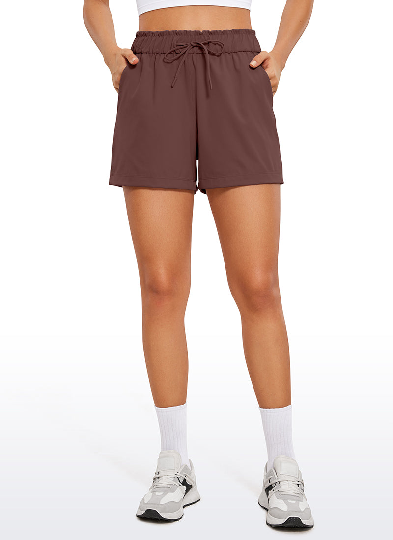 Stretch High-Rise Drawstring Shorts with Pockets 2.5