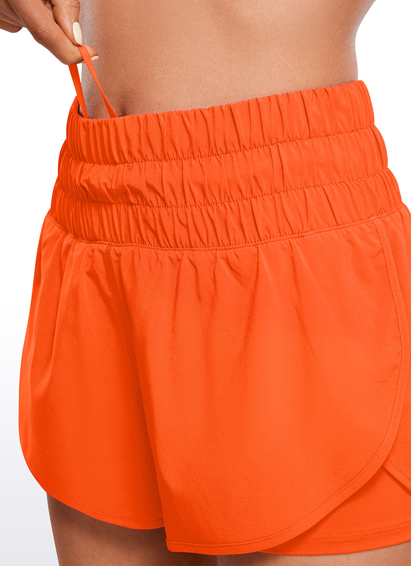 Feathery-Fit Soft High-Rise 2 in 1 Shorts 3''