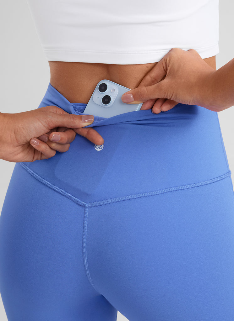 Butterluxe High Waist Flare Wide Leg Bootcut Pockets Leggings 31" True Navy