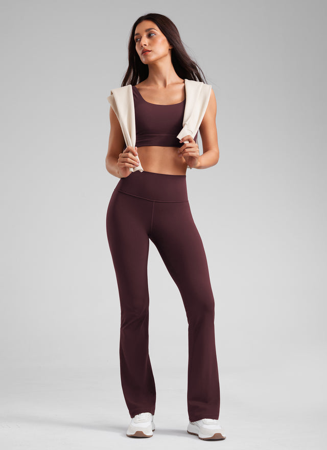 Butterluxe High Waist Flare Wide Leg Bootcut Pockets Leggings 33
