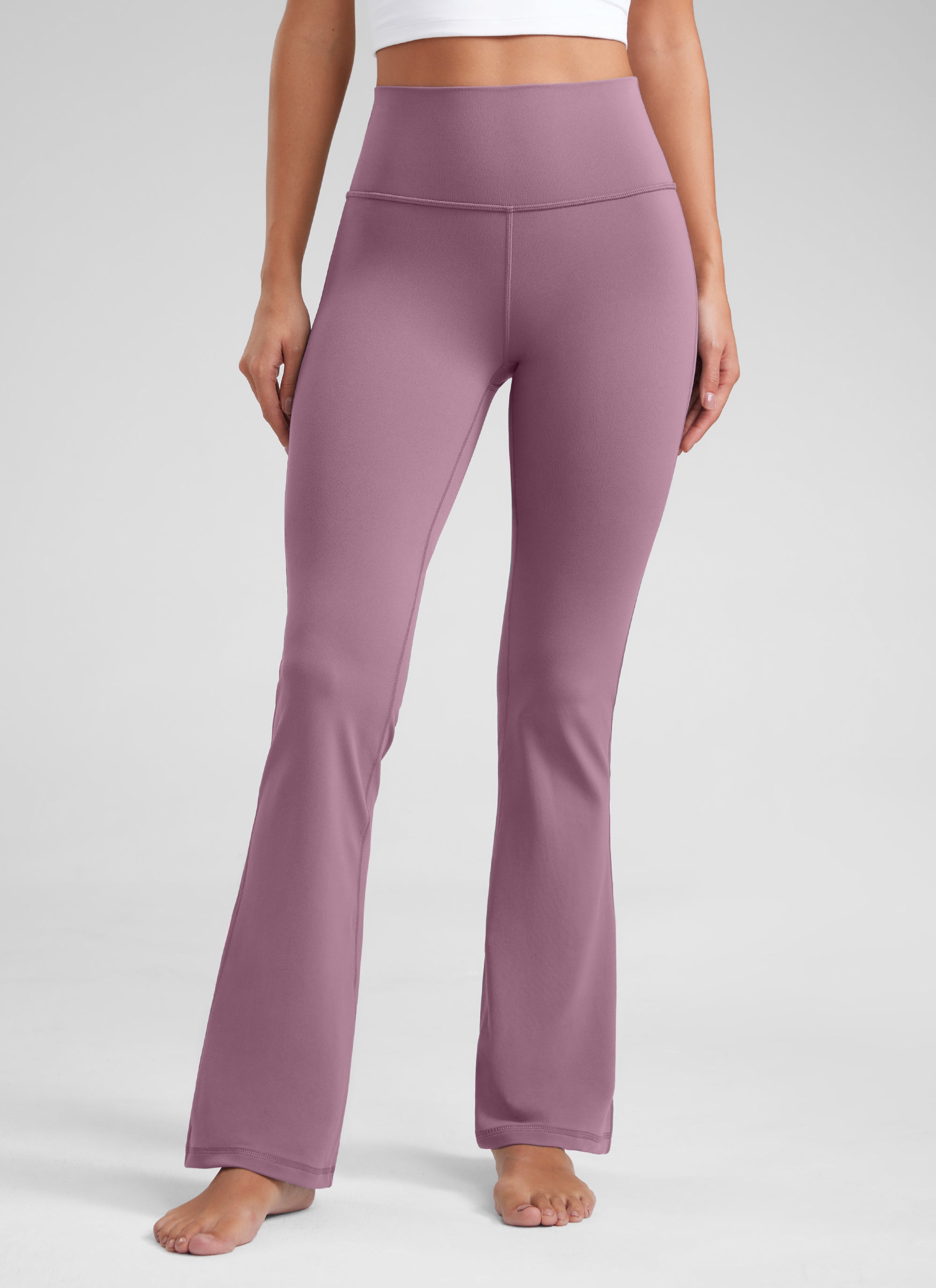 CRZ YOGA Women's Yoga High Waist Butterluxe Flare Pocket Leggings 29