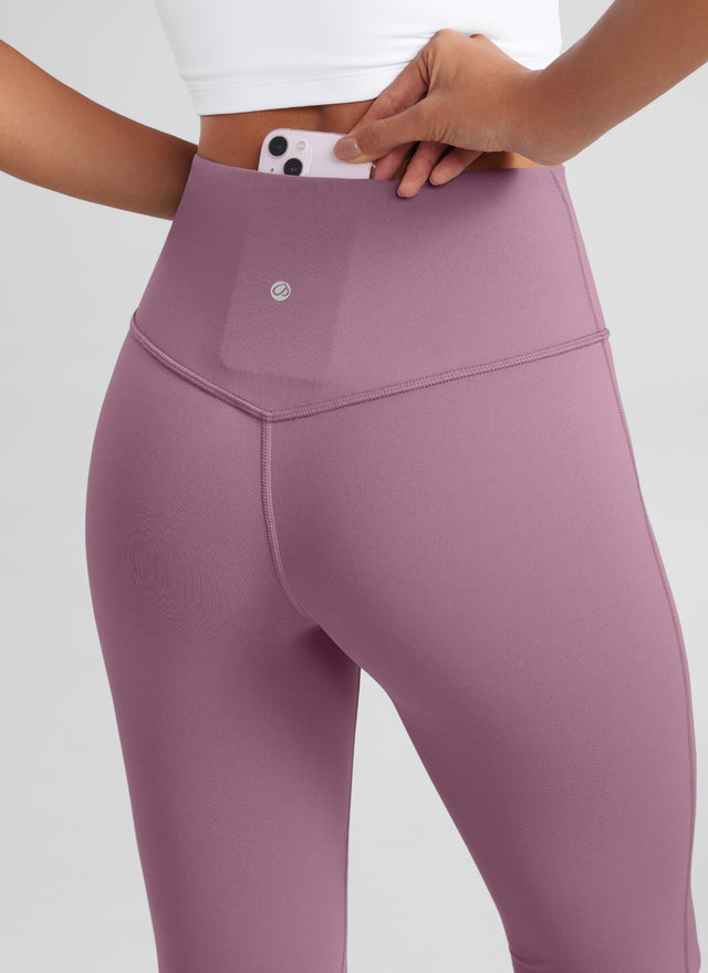 CRZ YOGA Women's Yoga High Waist Butterluxe Flare Pocket Leggings 29