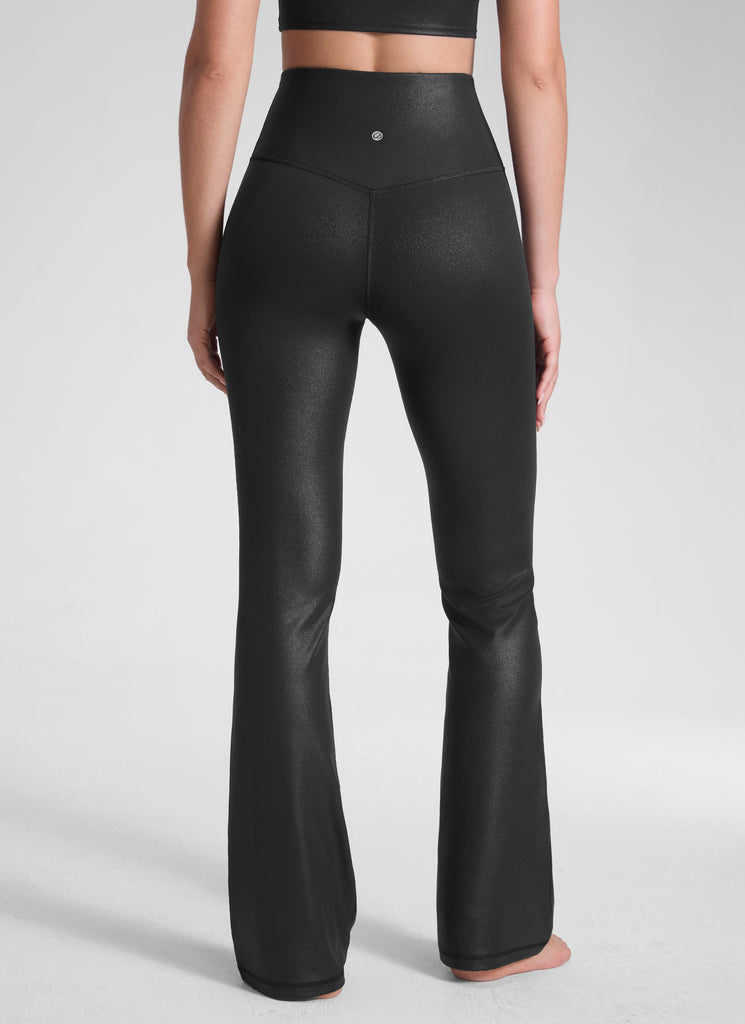 CRZ YOGA Women's Butterluxe High Waist Flare Leg Bootcut Leggings 32" Black Classic