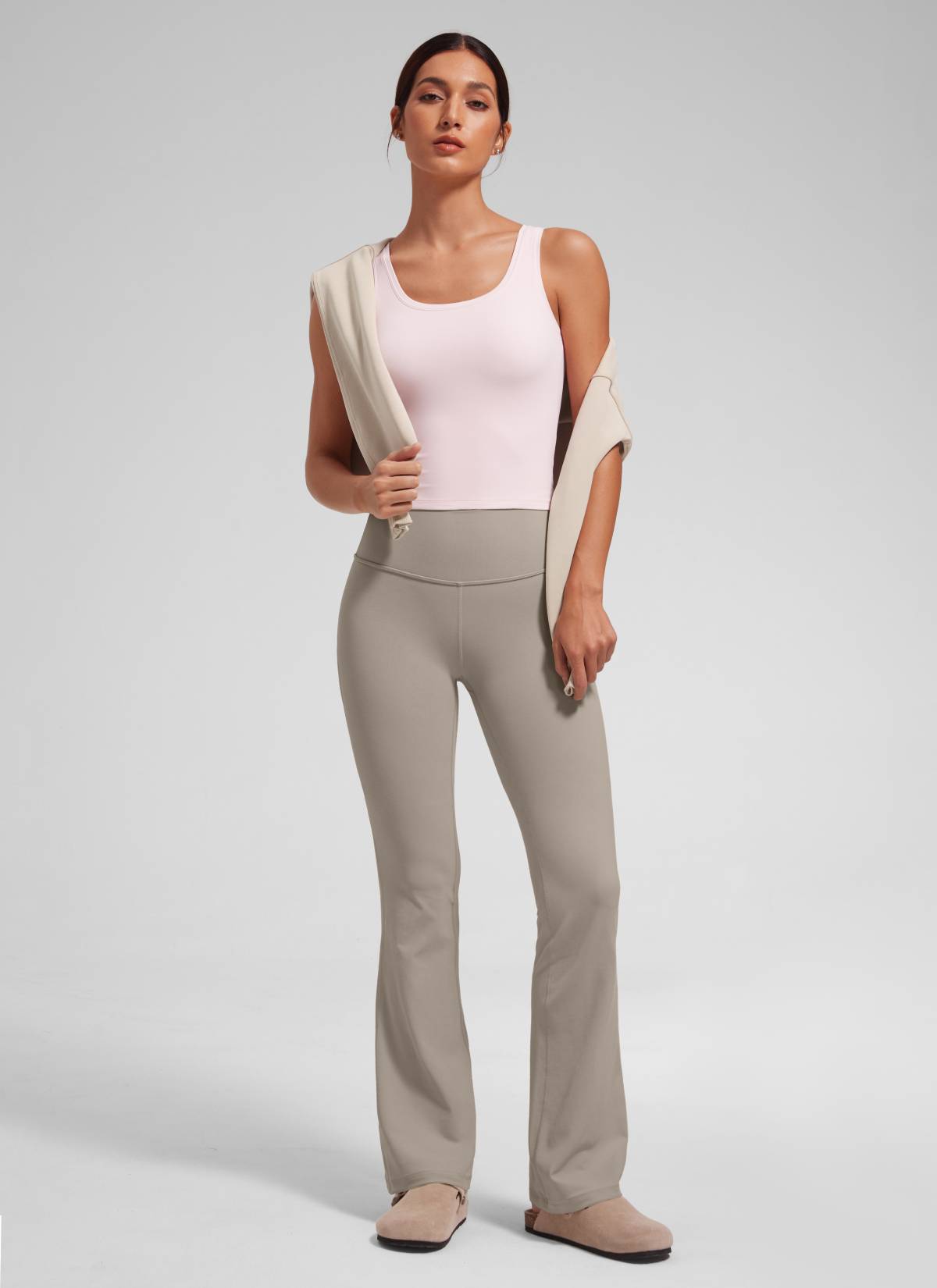 CRZ YOGA Women's Yoga High Waist Butterluxe Flare Pocket Leggings 29