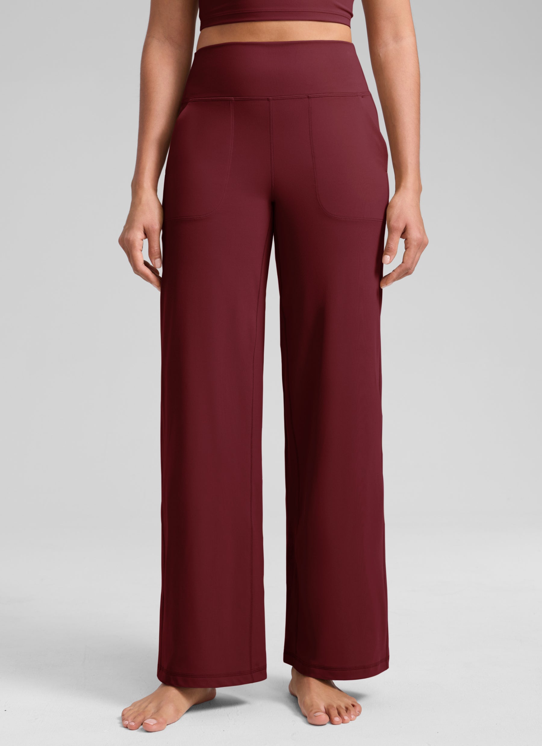CRZ YOGA Women's Butterlift High Waisted Wide Leg Pants with Pockets 33