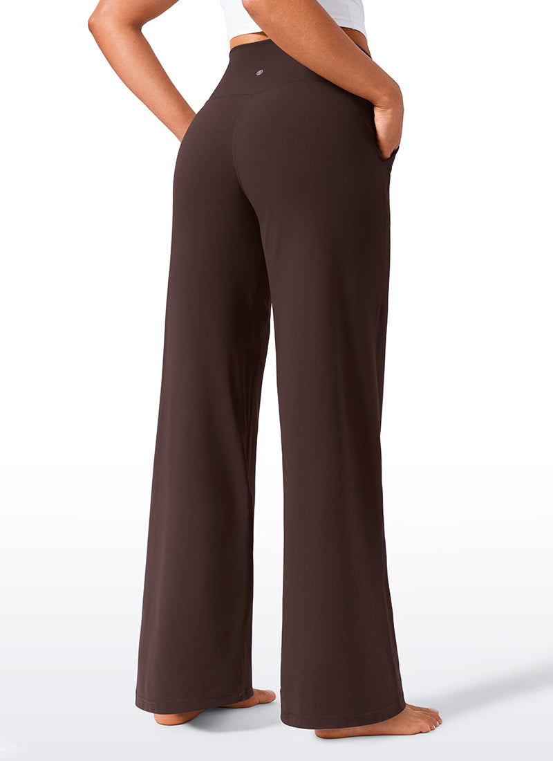 CRZ YOGA Women's Butterlift High Waisted Wide Leg Pants with Pockets 33