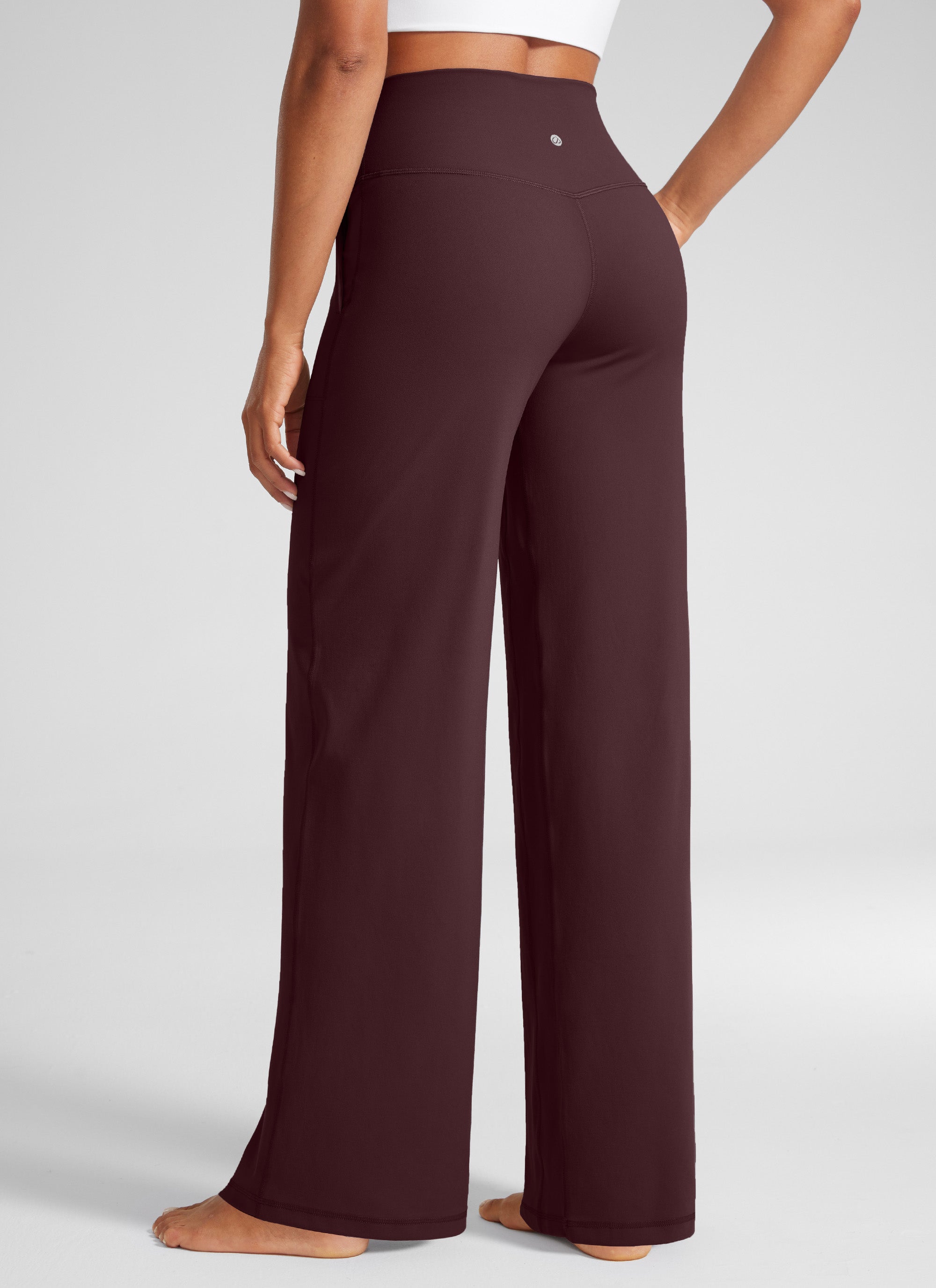 CRZ YOGA Women's Butterlift High Waisted Wide Leg Pants with Pockets 33