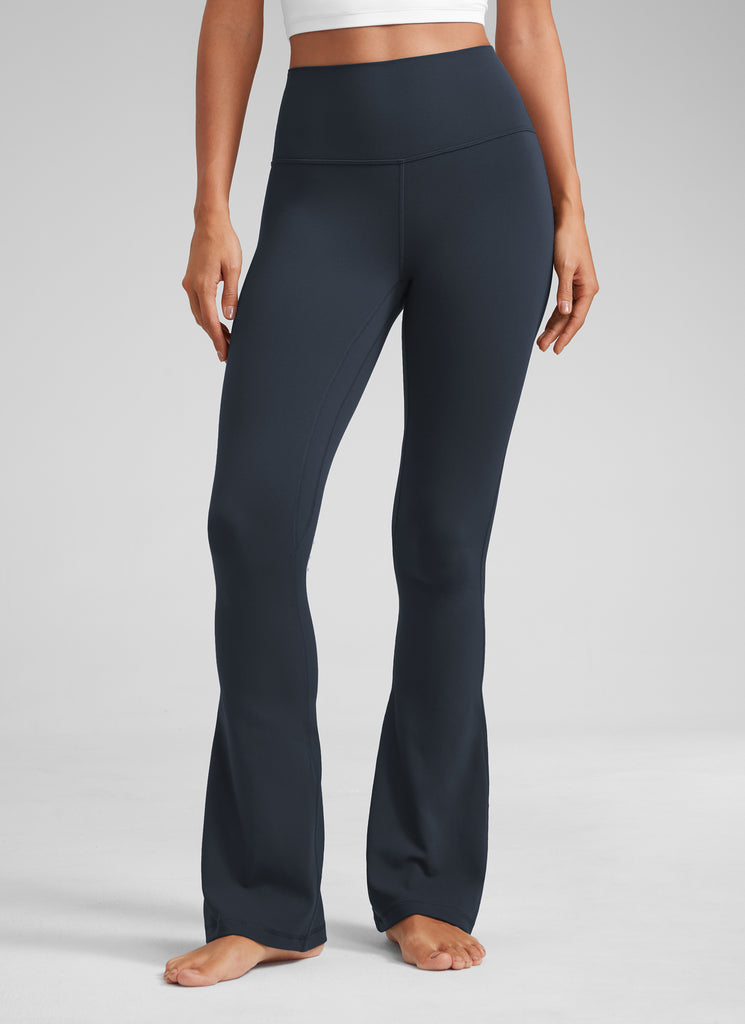 CRZ YOGA Women  Butterluxe High Waist Pockets Mini Flared Leggings 32" Black