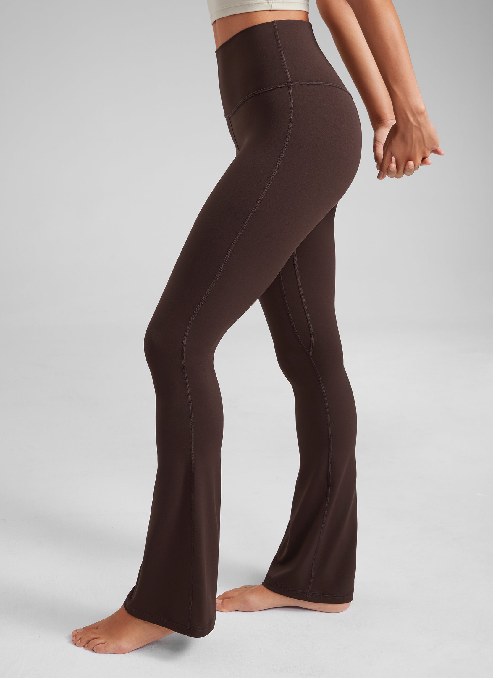 CRZ YOGA Women  Butterluxe High Waist Pockets Mini Flared Leggings 32