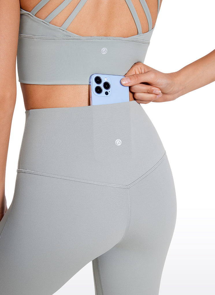 CRZ YOGA Women  Butterluxe High Waist Pockets Mini Flared Leggings 32" Sterling