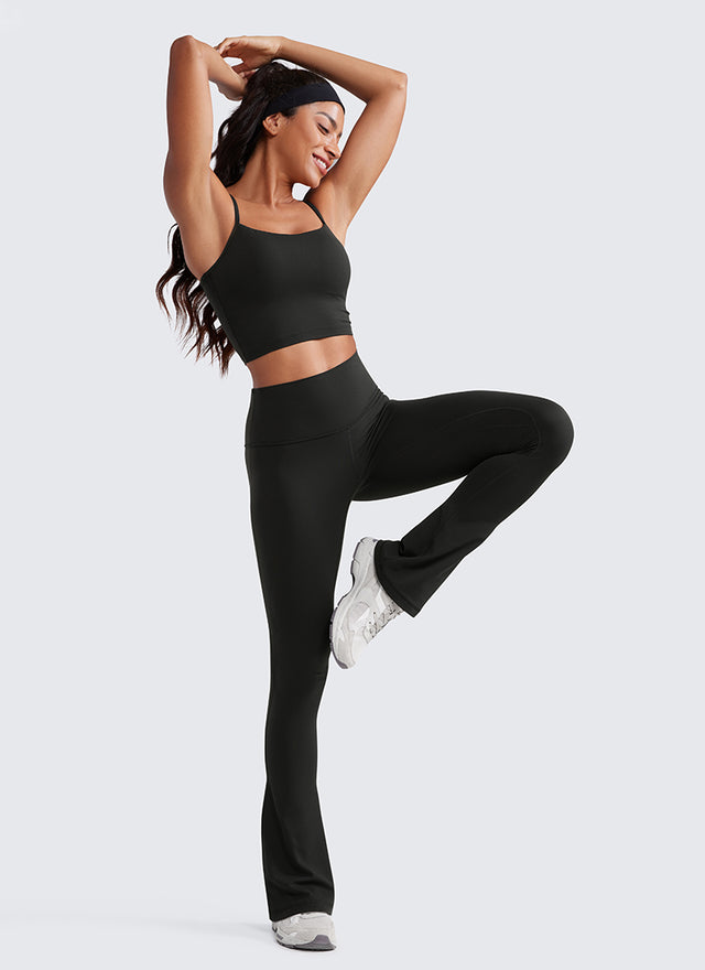 CRZ YOGA Women  Butterluxe High Waist Pockets Mini Flared Leggings 33