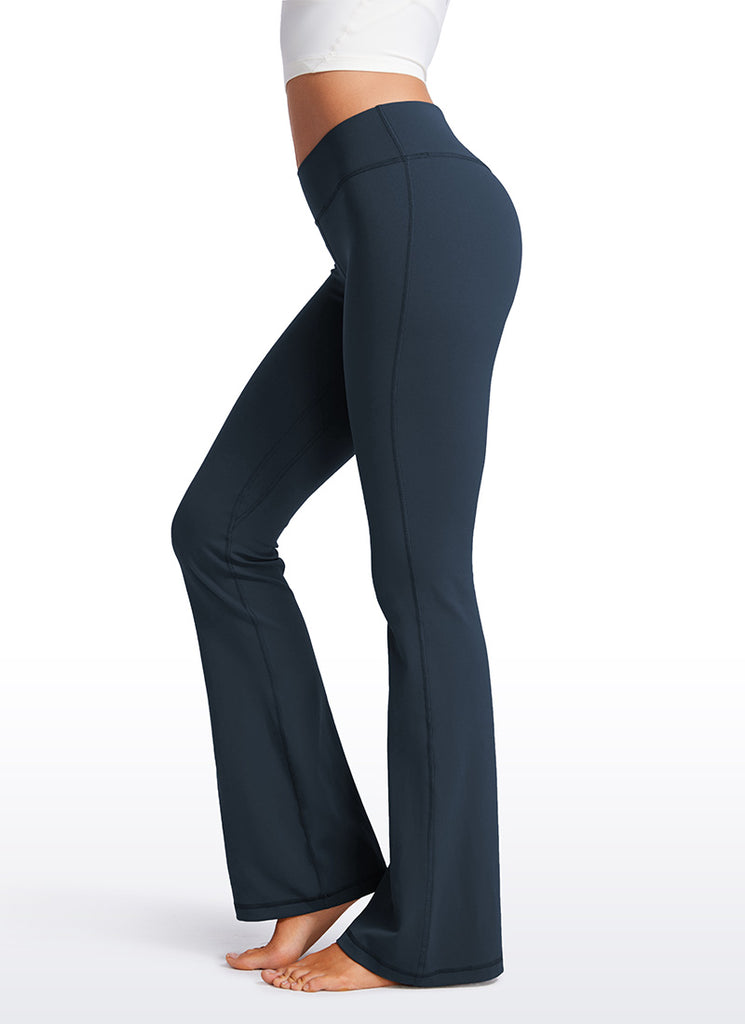 CRZ YOGA Womens Butterluxe Low Rise Flare Leggings 32" Twilight Blue