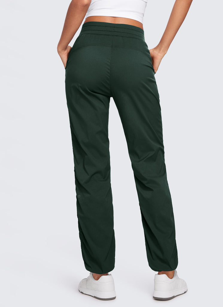 CRZ YOGA Lightweight Workout Pants for Women Straight Leg 30" Olive Green
