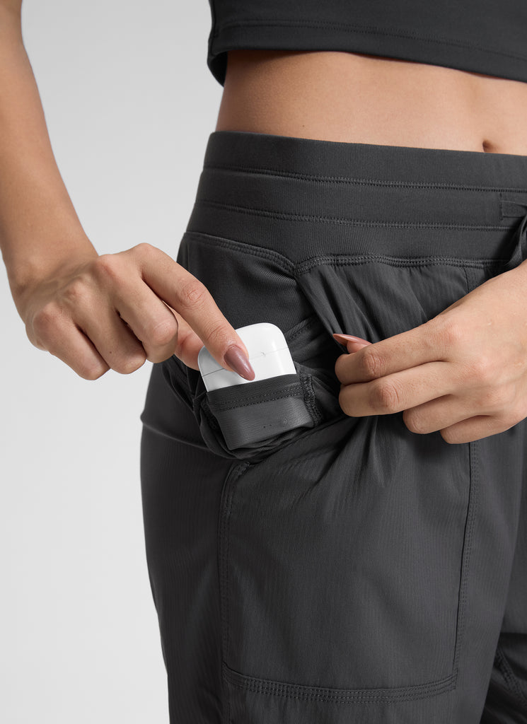 CRZ YOGA Lightweight Workout Pants for Women Straight Leg 30" Ink Gray