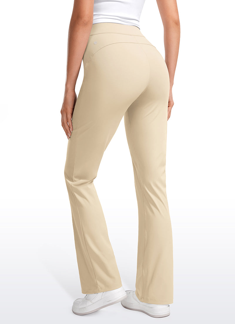 Stretch Flared Pants with Zip Pockets 31