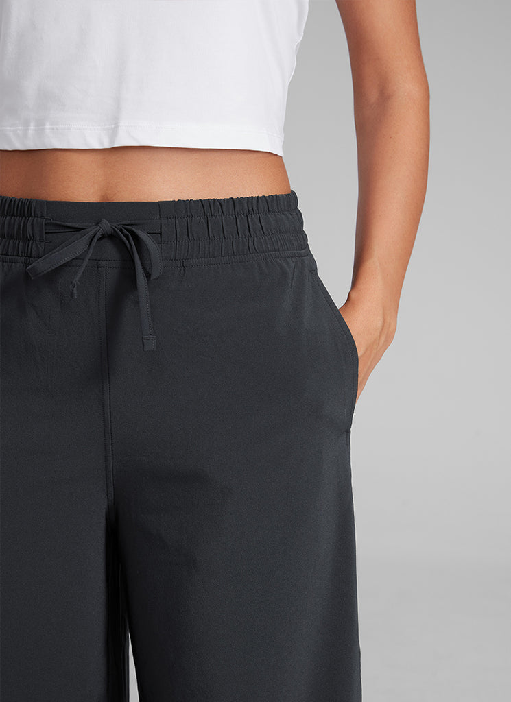 CRZ YOGA Women's  Causal High Waisted Wide Leg Pockets Pants 25'' Twilight Rose Pink