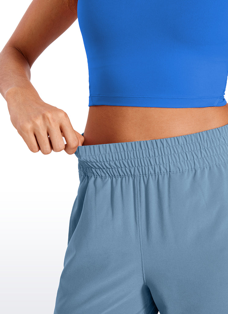 CRZ YOGA Women's Casual High Rise Wide Leg Pants with Pockets 30'' True Navy