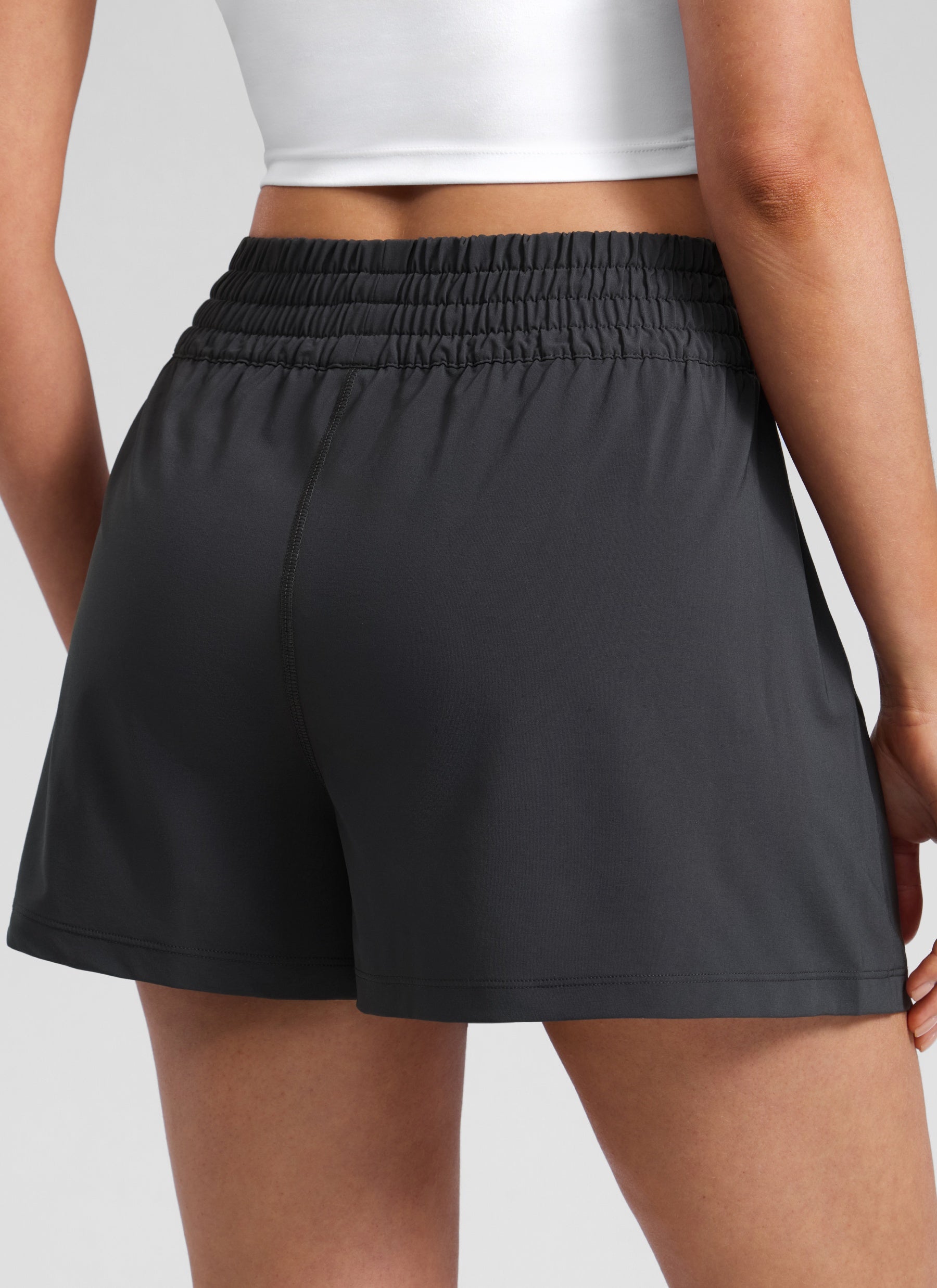 CRZ YOGA Women's Casual Feathery-Fit Soft High Rise Golf Shorts 3'' Graphite Grey