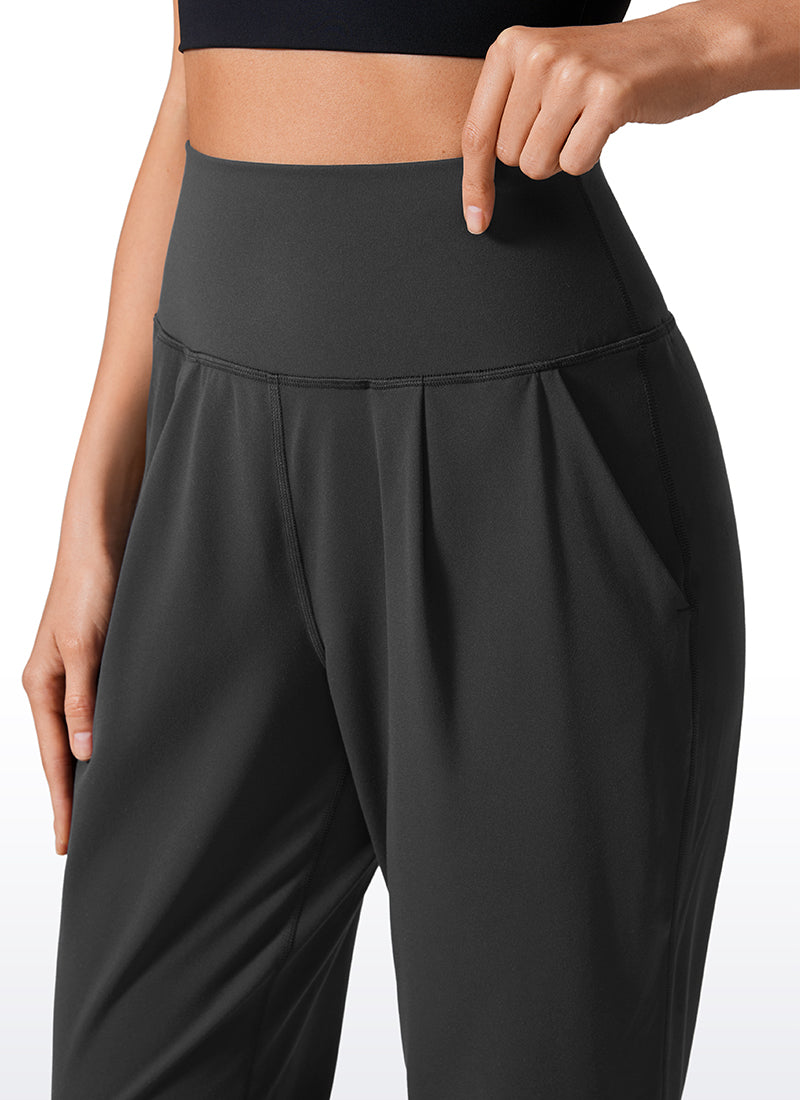 CRZ YOGA Butterlift Women's Casual High Rise Pleated Pants 27'' Black