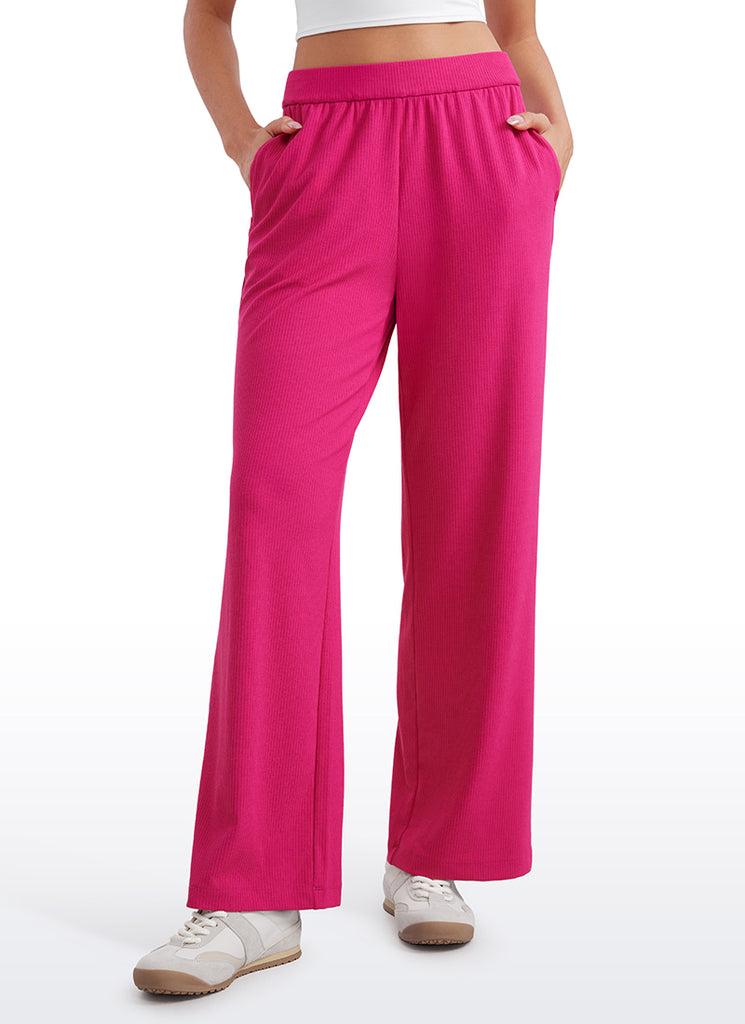 CRZ YOGA Women's Casual Lounge High Rise Sweatpants with Pockets 30.5" Sterling