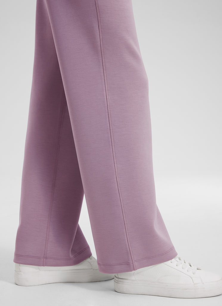 CRZ YOGA Women's SoftAura High Rise Wide Leg Pants with Pockets 31'' Light Lavender
